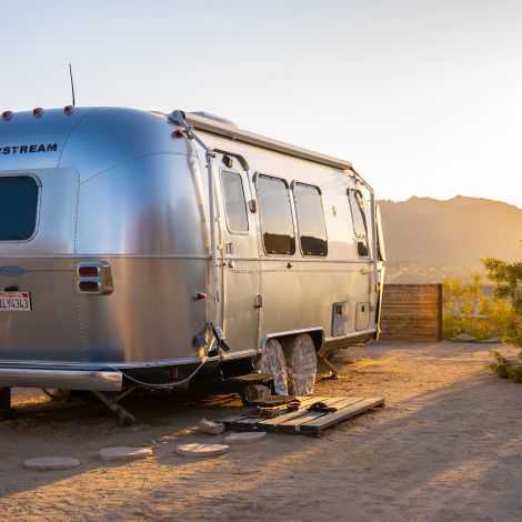 Unsere Airstreams am Campingplatz